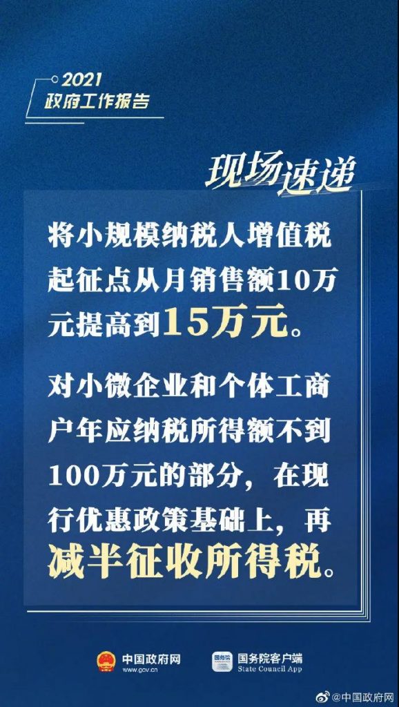 2021兩會重磅消息！增值稅起征點提高！